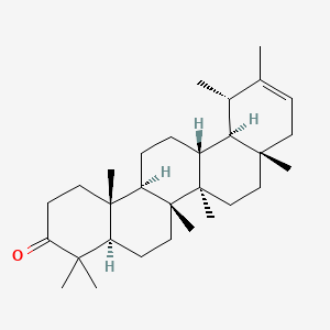 molecular formula C30H48O B579208 (4aR,6aR,6aR,6bR,8aS,12S,12aR,14aR,14bR)-4,4,6a,6b,8a,11,12,14b-octamethyl-1,2,4a,5,6,6a,7,8,9,12,12a,13,14,14a-tetradecahydropicen-3-one CAS No. 16054-73-2