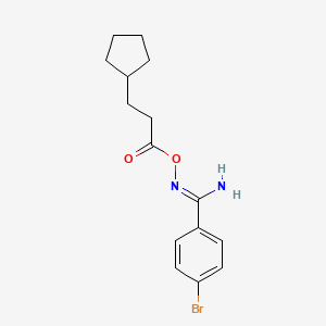 4-bromo-N'-[(3-cyclopentylpropanoyl)oxy]benzenecarboximidamide