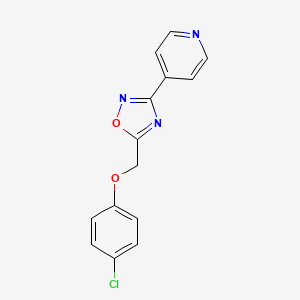 molecular formula C14H10ClN3O2 B5792108 4-{5-[(4-chlorophenoxy)methyl]-1,2,4-oxadiazol-3-yl}pyridine 