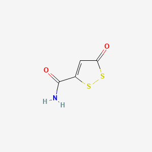 molecular formula C4H3NO2S2 B579211 5-oxo-5H-[1,2]dithiole-3-carboxylic acid amide CAS No. 15995-19-4