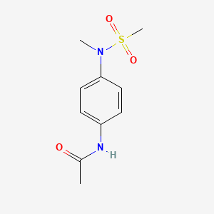 molecular formula C10H14N2O3S B5792114 N-{4-[methyl(methylsulfonyl)amino]phenyl}acetamide 