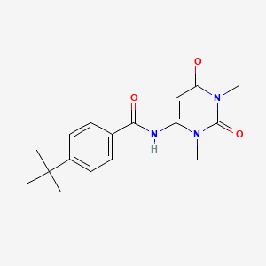molecular formula C17H21N3O3 B5792136 4-tert-butyl-N-(1,3-dimethyl-2,6-dioxo-1,2,3,6-tetrahydro-4-pyrimidinyl)benzamide 