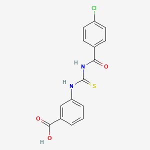 molecular formula C15H11ClN2O3S B5792148 3-({[(4-chlorobenzoyl)amino]carbonothioyl}amino)benzoic acid 