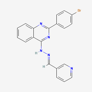 molecular formula C20H14BrN5 B5792177 nicotinaldehyde [2-(4-bromophenyl)-4-quinazolinyl]hydrazone 