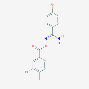 molecular formula C15H12BrClN2O2 B5792190 4-bromo-N'-[(3-chloro-4-methylbenzoyl)oxy]benzenecarboximidamide 