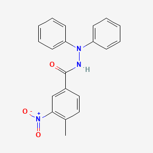 molecular formula C20H17N3O3 B5792197 4-methyl-3-nitro-N',N'-diphenylbenzohydrazide 