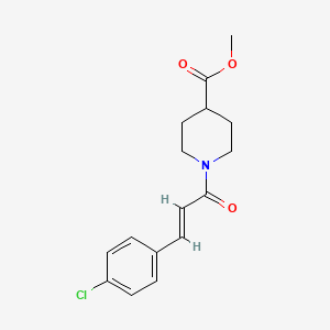 molecular formula C16H18ClNO3 B5792214 methyl 1-[3-(4-chlorophenyl)acryloyl]-4-piperidinecarboxylate 