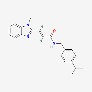 molecular formula C21H23N3O B5792234 N-(4-isopropylbenzyl)-3-(1-methyl-1H-benzimidazol-2-yl)acrylamide 