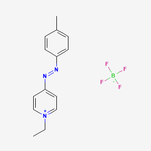 molecular formula C14H16BF4N3 B579226 1-Ethyl-4-(p-tolylazo)-pyridinium tetrafluoroborate CAS No. 16600-21-8