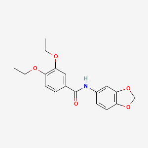 molecular formula C18H19NO5 B5792269 N-1,3-benzodioxol-5-yl-3,4-diethoxybenzamide 