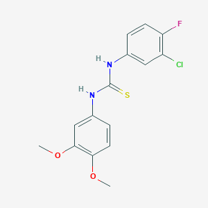 N-(3-chloro-4-fluorophenyl)-N'-(3,4-dimethoxyphenyl)thiourea