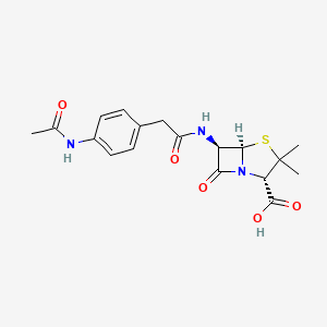 molecular formula C18H21N3O5S B579233 [[4-(Acetylamino)phenyl]methyl]penicillin CAS No. 18555-08-3