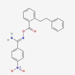 molecular formula C22H19N3O4 B5792340 4-nitro-N'-{[2-(2-phenylethyl)benzoyl]oxy}benzenecarboximidamide 