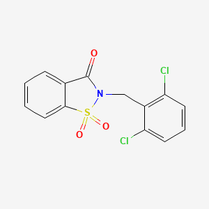 molecular formula C14H9Cl2NO3S B5792348 2-(2,6-dichlorobenzyl)-1,2-benzisothiazol-3(2H)-one 1,1-dioxide 