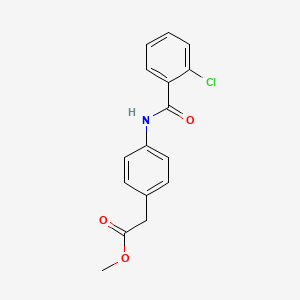 molecular formula C16H14ClNO3 B5792363 methyl {4-[(2-chlorobenzoyl)amino]phenyl}acetate 