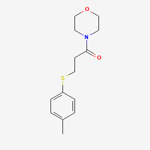molecular formula C14H19NO2S B5792368 4-{3-[(4-methylphenyl)thio]propanoyl}morpholine 