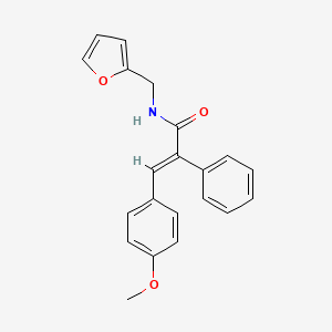 N-(2-furylmethyl)-3-(4-methoxyphenyl)-2-phenylacrylamide