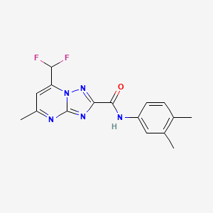 molecular formula C16H15F2N5O B5792418 7-(difluoromethyl)-N-(3,4-dimethylphenyl)-5-methyl[1,2,4]triazolo[1,5-a]pyrimidine-2-carboxamide 