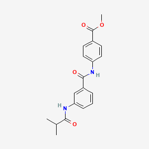 molecular formula C19H20N2O4 B5792425 methyl 4-{[3-(isobutyrylamino)benzoyl]amino}benzoate 