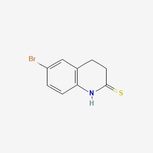 molecular formula C9H8BrNS B579246 6-Bromo-3,4-dihydroquinoline-2(1H)-thione CAS No. 19205-72-2