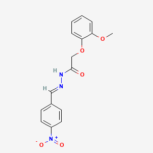 molecular formula C16H15N3O5 B5792465 2-(2-methoxyphenoxy)-N'-(4-nitrobenzylidene)acetohydrazide CAS No. 302910-64-1