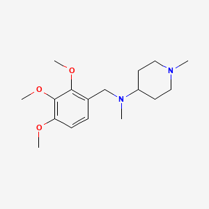 molecular formula C17H28N2O3 B5792478 N,1-dimethyl-N-(2,3,4-trimethoxybenzyl)-4-piperidinamine 