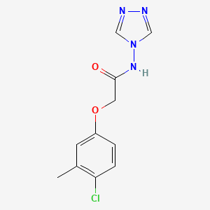 molecular formula C11H11ClN4O2 B5792481 2-(4-chloro-3-methylphenoxy)-N-4H-1,2,4-triazol-4-ylacetamide 