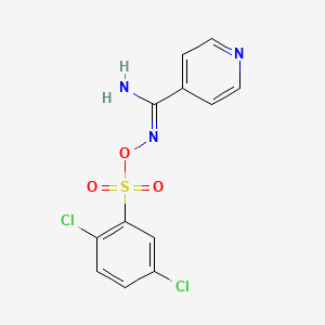 N'-{[(2,5-dichlorophenyl)sulfonyl]oxy}-4-pyridinecarboximidamide