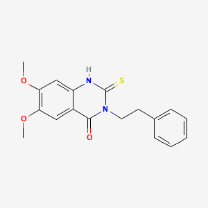 2-mercapto-6,7-dimethoxy-3-(2-phenylethyl)-4(3H)-quinazolinone