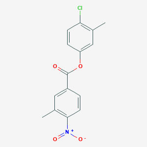 molecular formula C15H12ClNO4 B5792520 4-chloro-3-methylphenyl 3-methyl-4-nitrobenzoate 