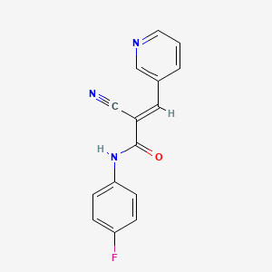 2-cyano-N-(4-fluorophenyl)-3-(3-pyridinyl)acrylamide