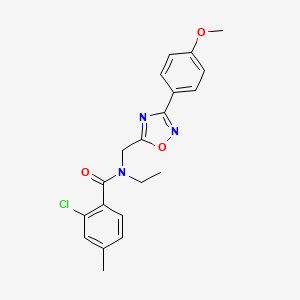2-chloro-N-ethyl-N-{[3-(4-methoxyphenyl)-1,2,4-oxadiazol-5-yl]methyl}-4-methylbenzamide