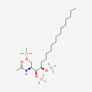 molecular formula C29H65NO4Si3 B579257 N-[(1S,2S,3R)-2,3-Bis(trimethylsilyloxy)-1-[(trimethylsilyloxy)methyl]heptadecyl]acetamide CAS No. 15811-81-1