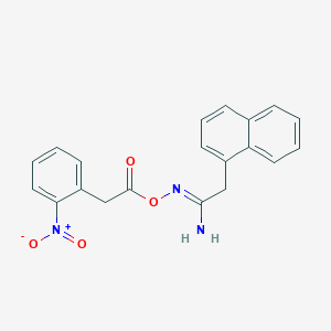 molecular formula C20H17N3O4 B5792575 2-(1-naphthyl)-N'-{[(2-nitrophenyl)acetyl]oxy}ethanimidamide 