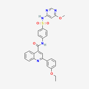 2-(3-ethoxyphenyl)-N-(4-{[(6-methoxy-4-pyrimidinyl)amino]sulfonyl}phenyl)-4-quinolinecarboxamide