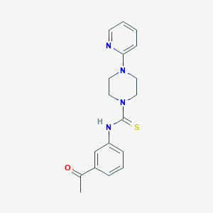 molecular formula C18H20N4OS B5792621 N-(3-acetylphenyl)-4-(2-pyridinyl)-1-piperazinecarbothioamide 