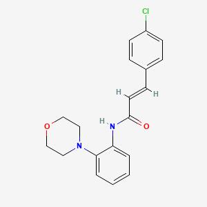 molecular formula C19H19ClN2O2 B5792647 3-(4-chlorophenyl)-N-[2-(4-morpholinyl)phenyl]acrylamide 