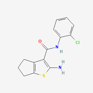 molecular formula C14H13ClN2OS B5792654 2-amino-N-(2-chlorophenyl)-5,6-dihydro-4H-cyclopenta[b]thiophene-3-carboxamide 