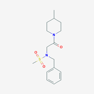molecular formula C16H24N2O3S B5792677 N-benzyl-N-[2-(4-methyl-1-piperidinyl)-2-oxoethyl]methanesulfonamide 
