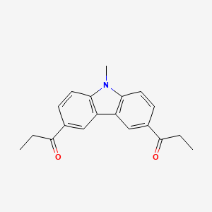 molecular formula C19H19NO2 B5792705 1,1'-(9-methyl-9H-carbazole-3,6-diyl)di(1-propanone) 