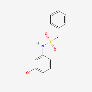 molecular formula C14H15NO3S B5792711 N-(3-methoxyphenyl)-1-phenylmethanesulfonamide 
