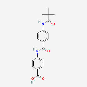 4-({4-[(2,2-dimethylpropanoyl)amino]benzoyl}amino)benzoic acid