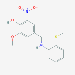 2-methoxy-4-({[2-(methylthio)phenyl]amino}methyl)-6-nitrophenol