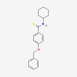 molecular formula C20H23NOS B5792754 4-(benzyloxy)-N-cyclohexylbenzenecarbothioamide 