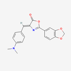 molecular formula C19H16N2O4 B5792761 2-(1,3-benzodioxol-5-yl)-4-[4-(dimethylamino)benzylidene]-1,3-oxazol-5(4H)-one 