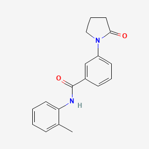 molecular formula C18H18N2O2 B5792779 N-(2-methylphenyl)-3-(2-oxo-1-pyrrolidinyl)benzamide 