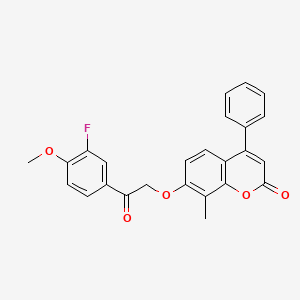 7-[2-(3-fluoro-4-methoxyphenyl)-2-oxoethoxy]-8-methyl-4-phenyl-2H-chromen-2-one