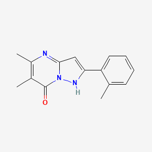 molecular formula C15H15N3O B5792800 5,6-dimethyl-2-(2-methylphenyl)pyrazolo[1,5-a]pyrimidin-7-ol 