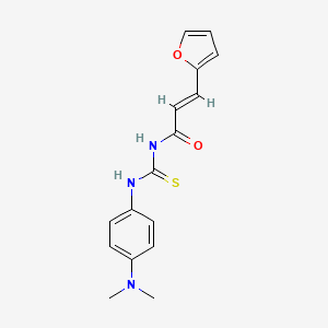 molecular formula C16H17N3O2S B5792810 N-({[4-(dimethylamino)phenyl]amino}carbonothioyl)-3-(2-furyl)acrylamide 