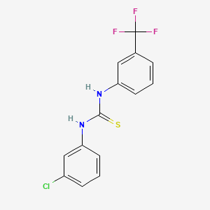 molecular formula C14H10ClF3N2S B5792817 N-(3-chlorophenyl)-N'-[3-(trifluoromethyl)phenyl]thiourea 
